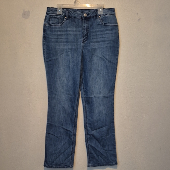Christopher & Banks Straight Leg Blue Jeans Medium Wash - Picture 1 of 5